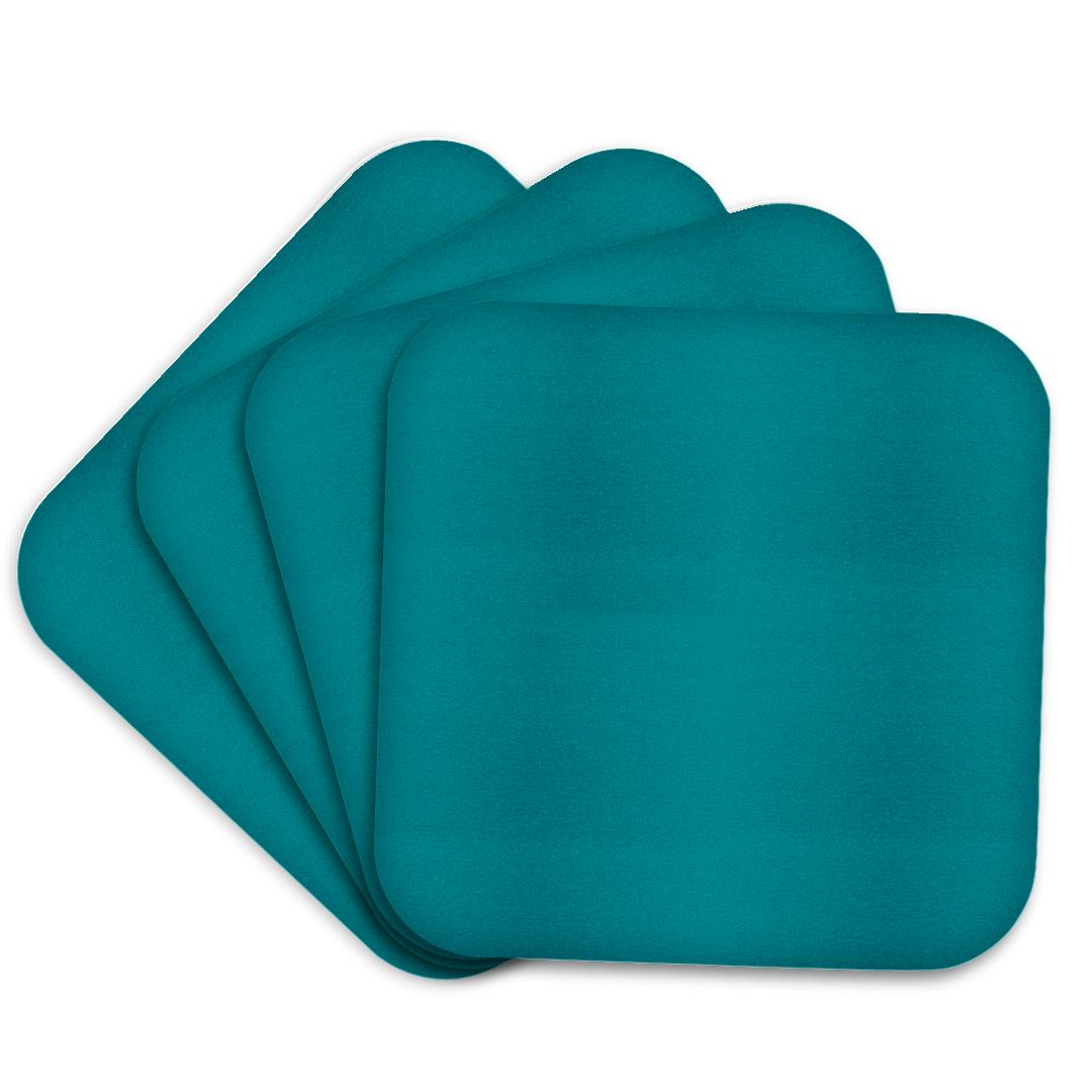 3dRose InspirationzStore Solid Colors - Plain Teal Blue - Simple Modern Contemporary Solid one Single Color - Turquoise Blue-Green - Coasters (CST_159850)