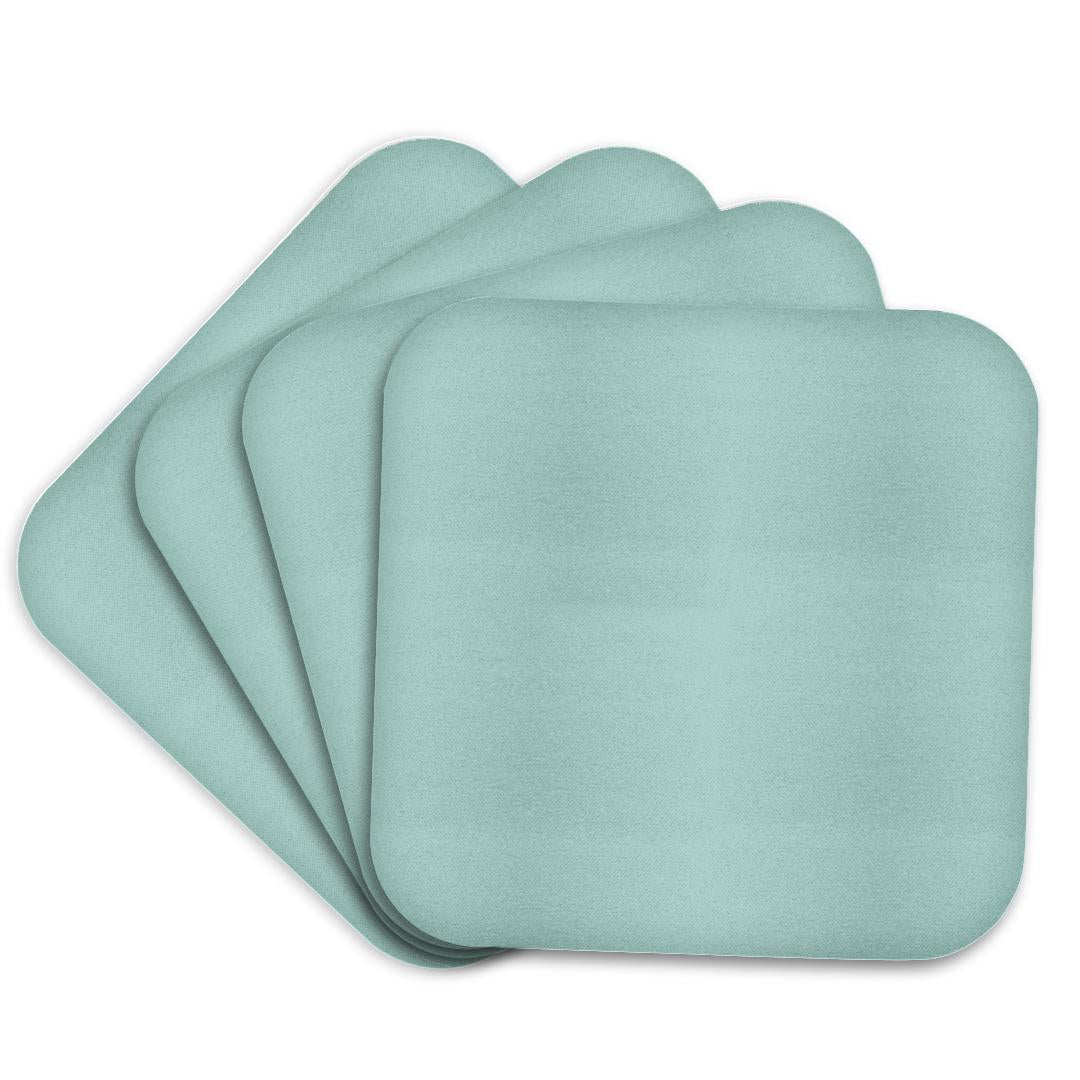 3dRose InspirationzStore Solid Colors - Plain mint blue - solid color - light turquoise-grey-gray - modern contemporary simple pastel teal - Coasters (cst_159844)