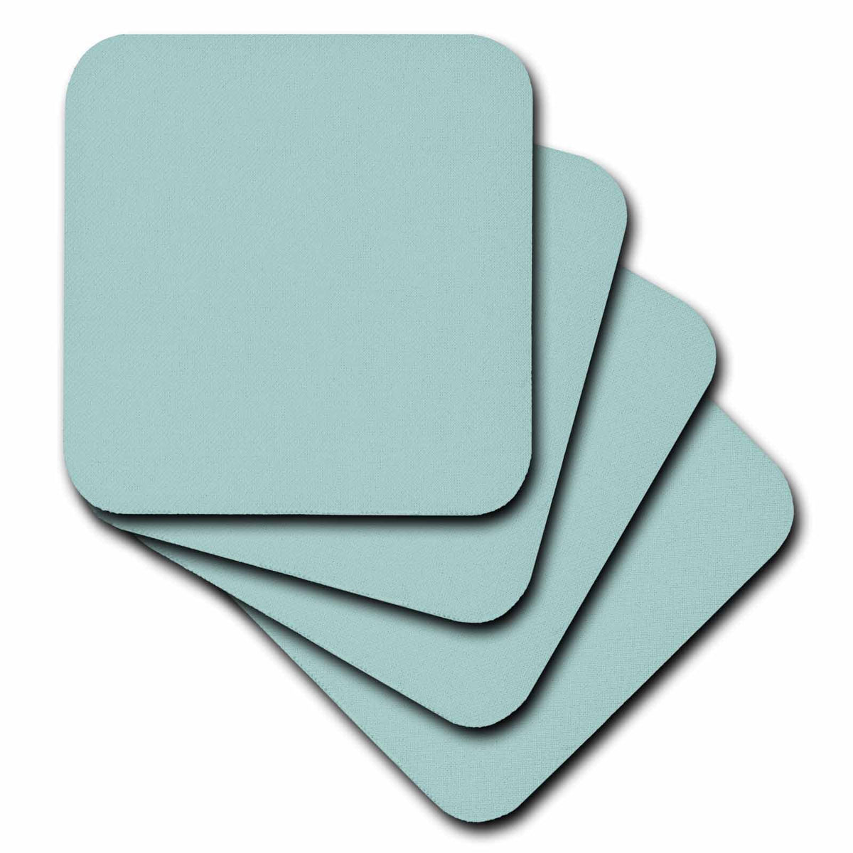 3dRose InspirationzStore Solid Colors - Plain mint blue - solid color - light turquoise-grey-gray - modern contemporary simple pastel teal - Coasters (cst_159844)