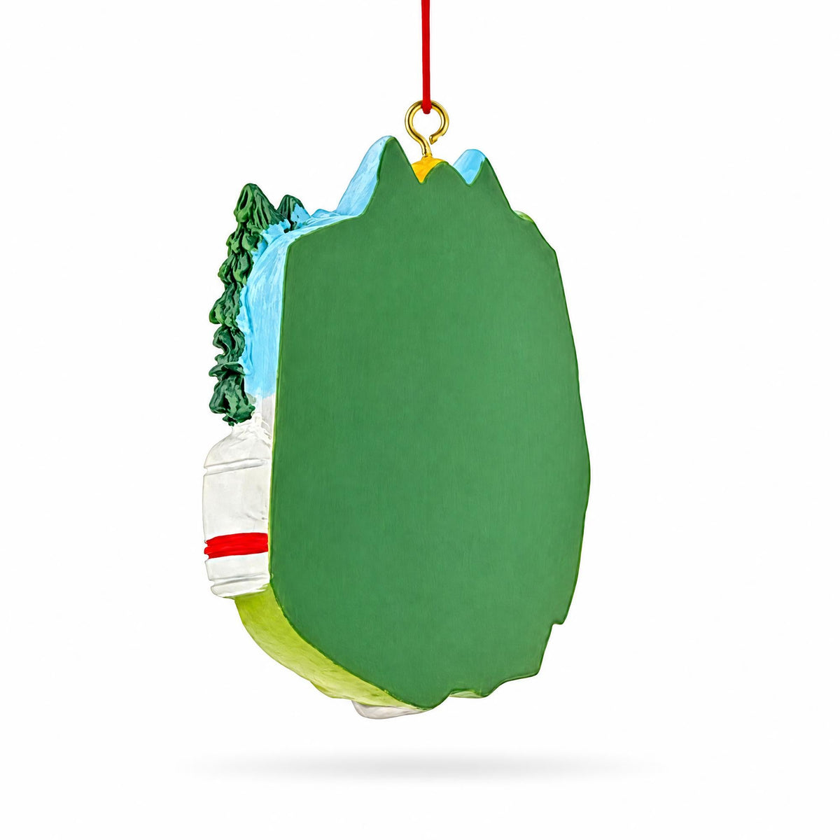 Mountain Camping RV And Campfire Resin Christmas Ornament