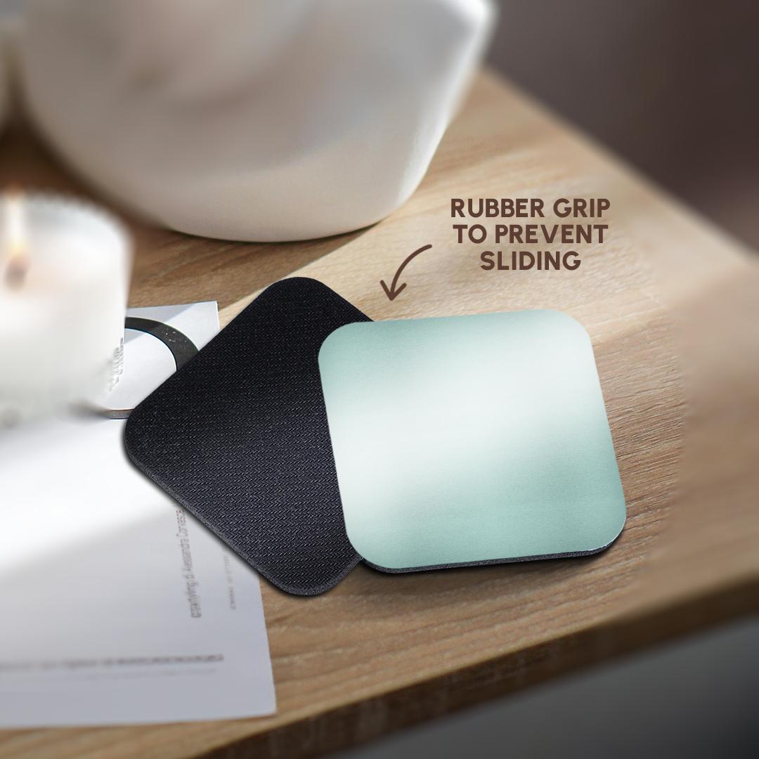 3dRose InspirationzStore Solid Colors - Plain mint blue - solid color - light turquoise-grey-gray - modern contemporary simple pastel teal - Coasters (cst_159844)