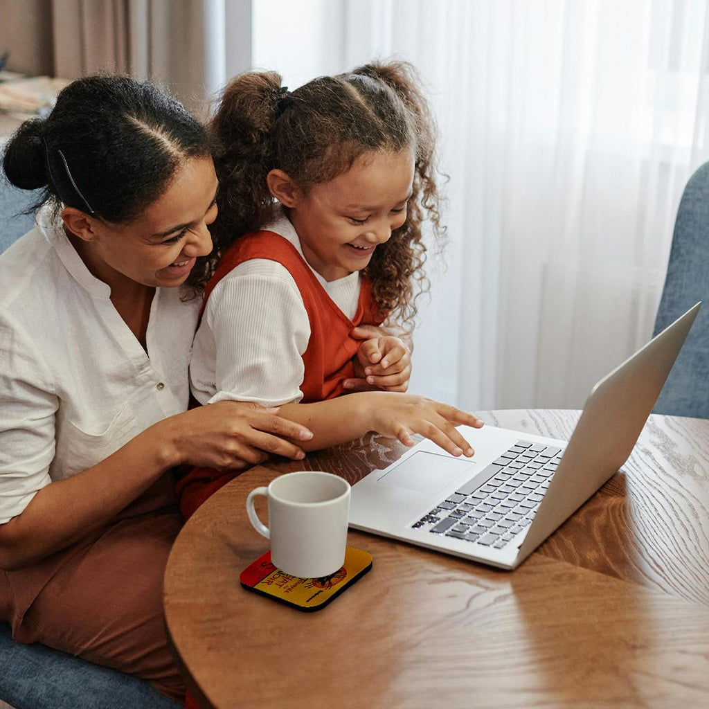 3dRose Taiche Acrylic Art - Cats Le Chat Noir - Coasters (CST_24933)